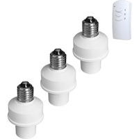 Set 3 dulii cu telecomanda Benko, E27, baterii incluse