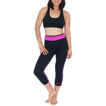Pantaloni fitness Delfin Spa, capri neopren, black/pink Pantaloni fitness Delfin Spa, capri neopren, black/pink
