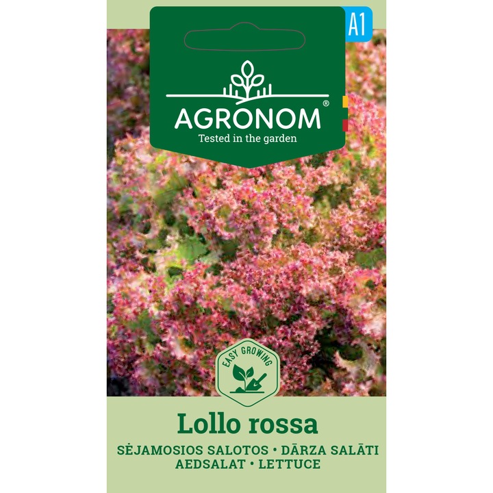 Salata Lollo Rossa, Agronom, Soi Semi Timpuriu, Seminte, plic, 1 gram