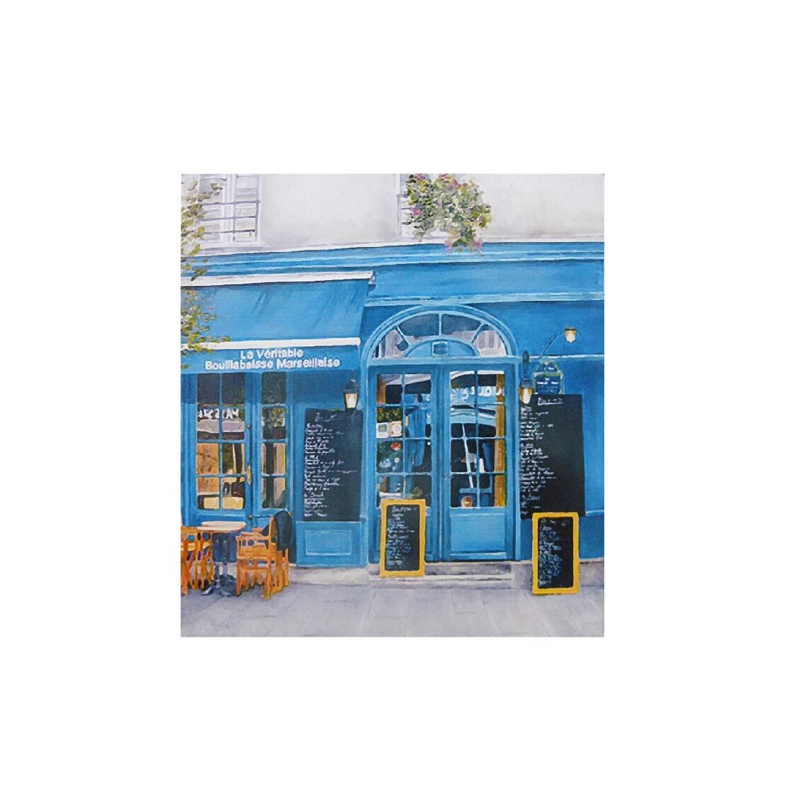 Tablou lemn MDF, Poem, tablou mic, home decor, Paris picture, blue shop, 24x 24 cm