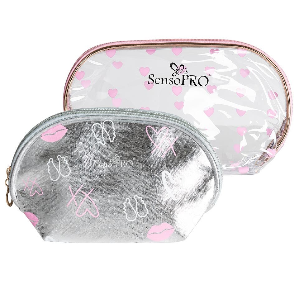 Portfard Travel Transparent & Silver, SensoPRO Universe, set 2 buc
