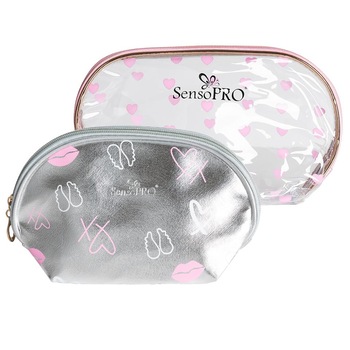 Portfard Travel Transparent & Silver, SensoPRO Universe, set 2 buc Portfard Travel Transparent & Silver, SensoPRO Universe, set 2 buc