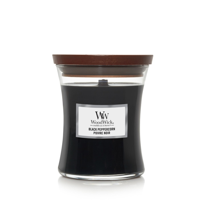 Ароматна свещ WoodWick Black Peppercorn Среден Буркан, 275 г