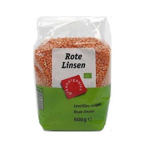 Boabe de linte rosie bio 500g