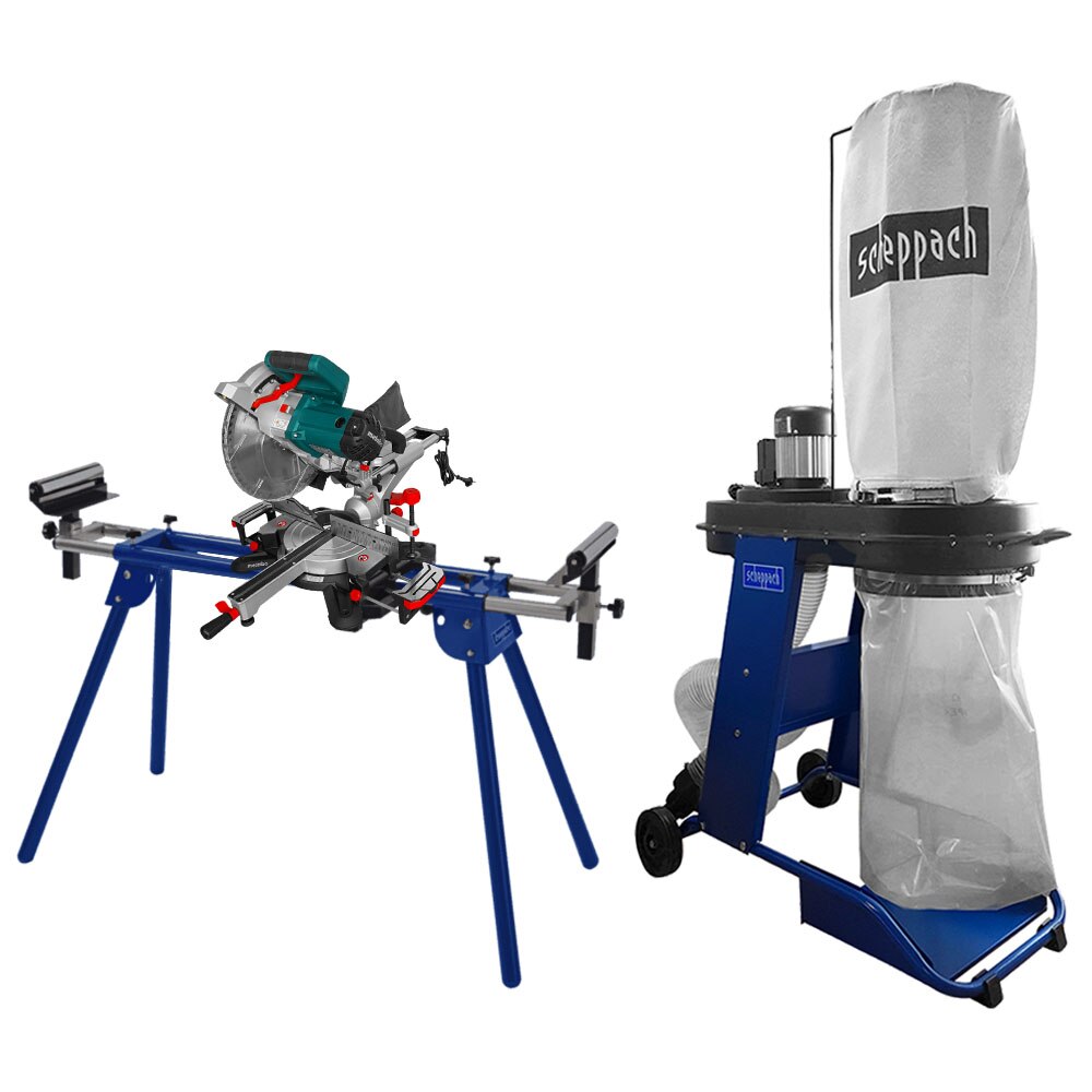 Set fierastrau debitat - sanfrenat Metabo KGS 254 M, putere 1800 W, turatie 4500 rpm, suport UMF1600, aspirator HD 12