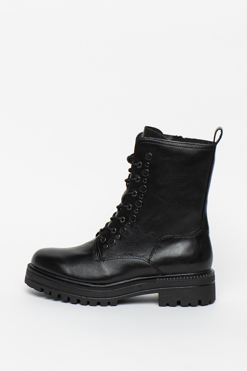 Tamaris, Bocanci de piele si material sintetic cu toc masiv