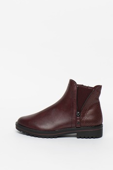 Tamaris, Ghete de piele ecologica si material textil, Coniac, 36 Tamaris, Ghete de piele ecologica si material textil, Coniac, 36