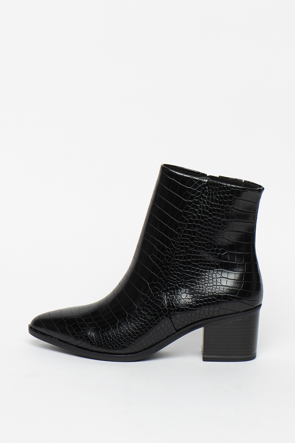 Tamaris, Botine din piele ecologica cu toc masiv