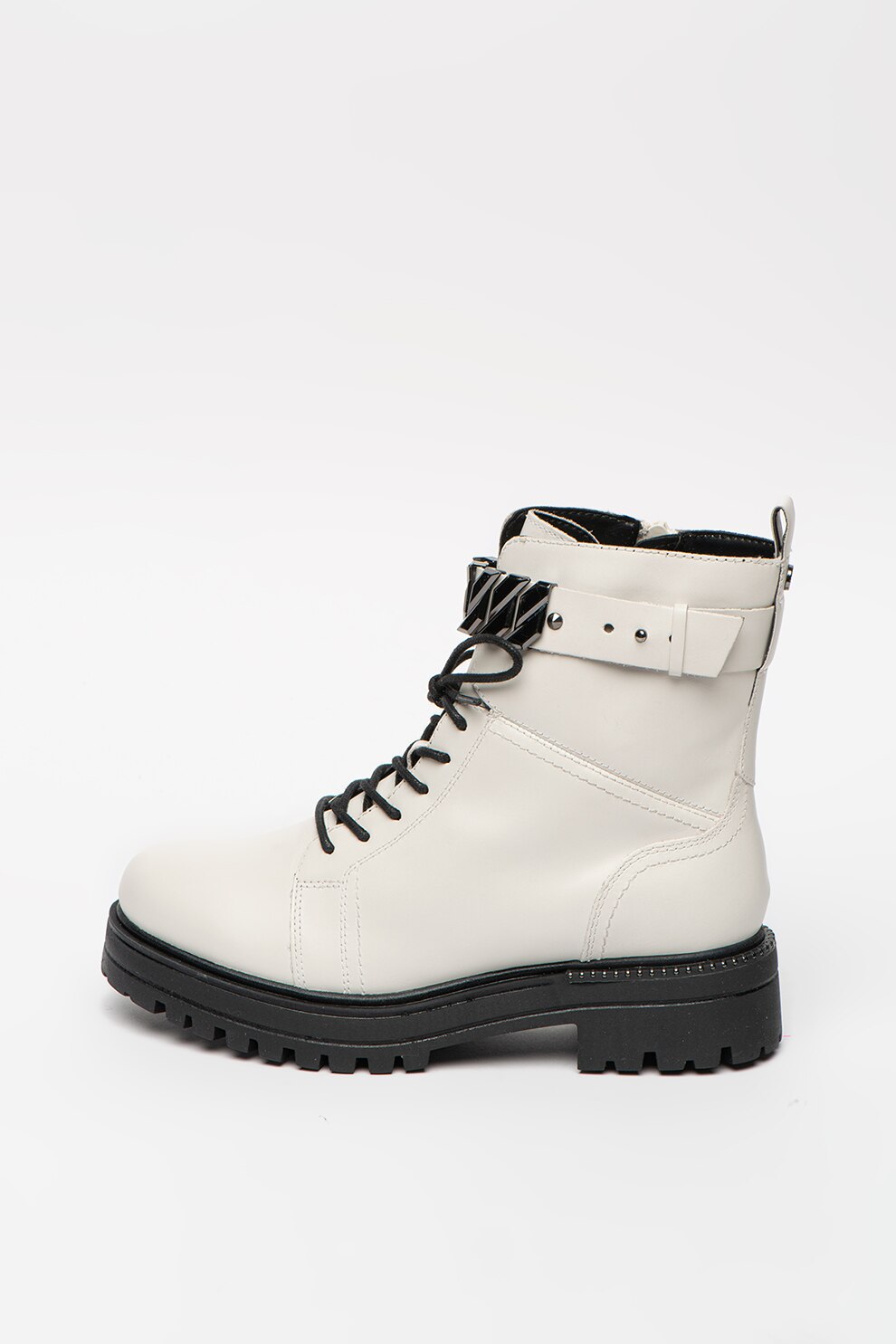 Tamaris, Ghete biker de piele cu talpa interioara de lana