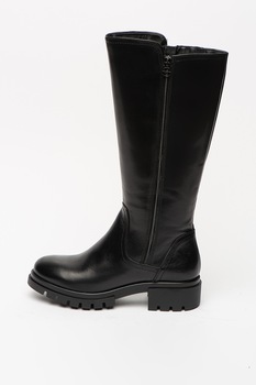 Tamaris, CIzme de piele cu talpa si toc aderente Tamaris, CIzme de piele cu talpa si toc aderente