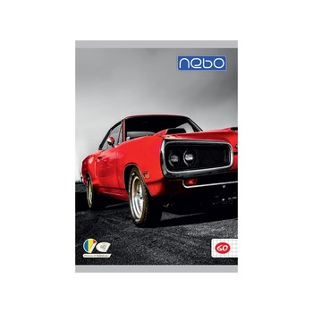 Caiet A4 60 file pentru scoala, masina rosie Caiet A4 60 file pentru scoala, masina rosie