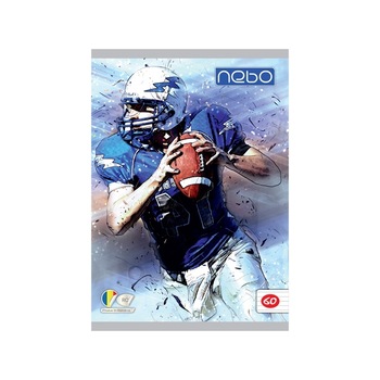 Caiet A4 60 file, rugby Caiet A4 60 file, rugby