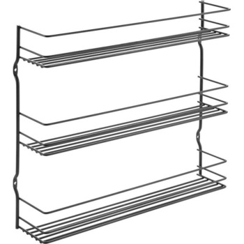 Suport pentru condimente cu 3 niveluri , negru, 36 x 8 x 32 cm Suport pentru condimente cu 3 niveluri , negru, 36 x 8 x 32 cm