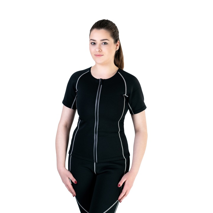 Tricou cu fermoar, Negru