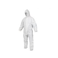 Combinezon cu gluga de unica folosinta din polipropilena, Alb, marimea XL