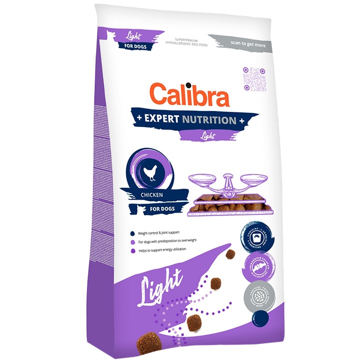 Hrana uscata pentru caini Calibra Expert Nutrition, Light, 2Kg