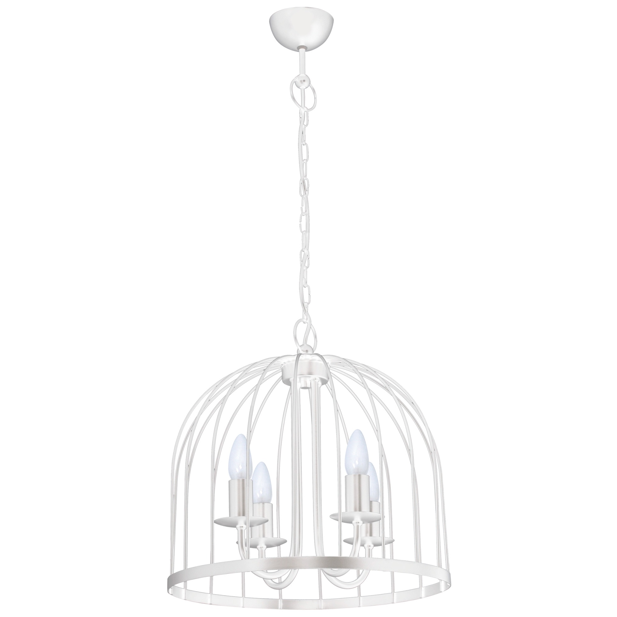 Pendul Klausen Cage 4 alb, Alb, KL 6566, E14, 4x7 W