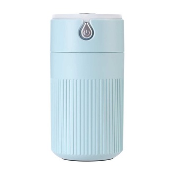 Umidificator Techstar® cu iluminare LED, Aromaterapie, Pentru Casa, Birou, 420ml, ALBASTRU Umidificator Techstar® cu iluminare LED, Aromaterapie, Pentru Casa, Birou, 420ml, ALBASTRU