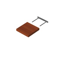 Polita de perete cu suport suspendare ascuns Arly, 23.5x23.5x3.8 cm, MDF Cires
