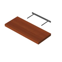 Polita de perete cu suport suspendare ascuns Arly, 60x23.5x3.8 cm, MDF Cires