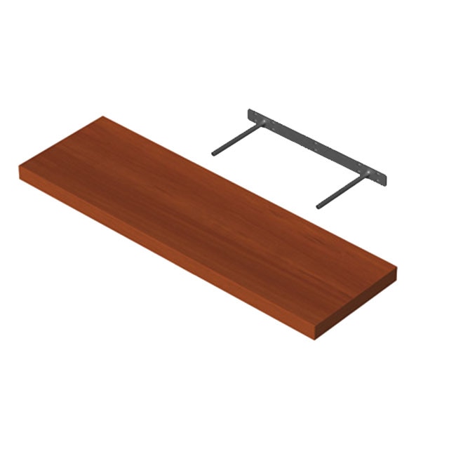 Polita de perete cu suport suspendare ascuns Arly, 80x23.5x3.8 cm, MDF Cires