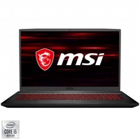 Laptop Gaming MSI GF75 Thin 10SCSR-270XRO cu procesor Intel Core i5-10300H pana la 4.50 GHz, 17.3", Full HD, 144Hz, 8GB, 512GB SSD, NVIDIA GeForce GTX1650 Ti 4GB, Free DOS, Dark Grey