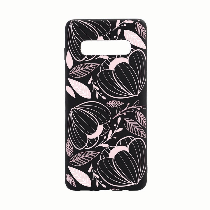 Силиконов калъф Unique за Samsung Galaxy S10 Plus, Pink Flower, B113
