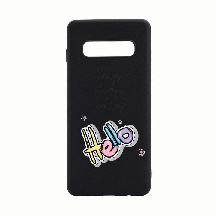 Силиконов калъф Unique за Samsung Galaxy S10 Plus, Hello, B148