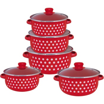 Set pentru gatit Vanora Home Aria, 10 piese emailate Set pentru gatit Vanora Home Aria, 10 piese emailate