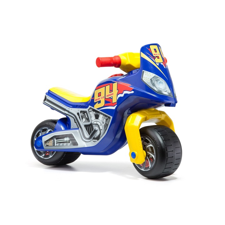 Детски състезателен мотоциклет Molto Blue, 20 кг, 2 години +, Многоцветен