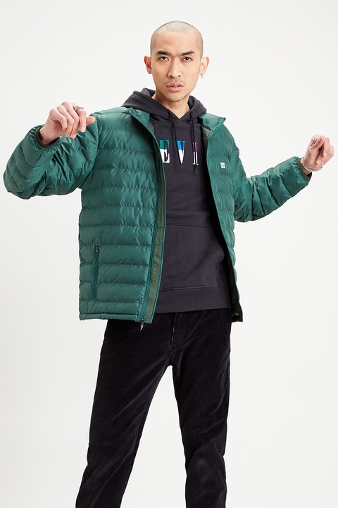 Levi's, Подплатено яке с ниска яка, Зелен, S