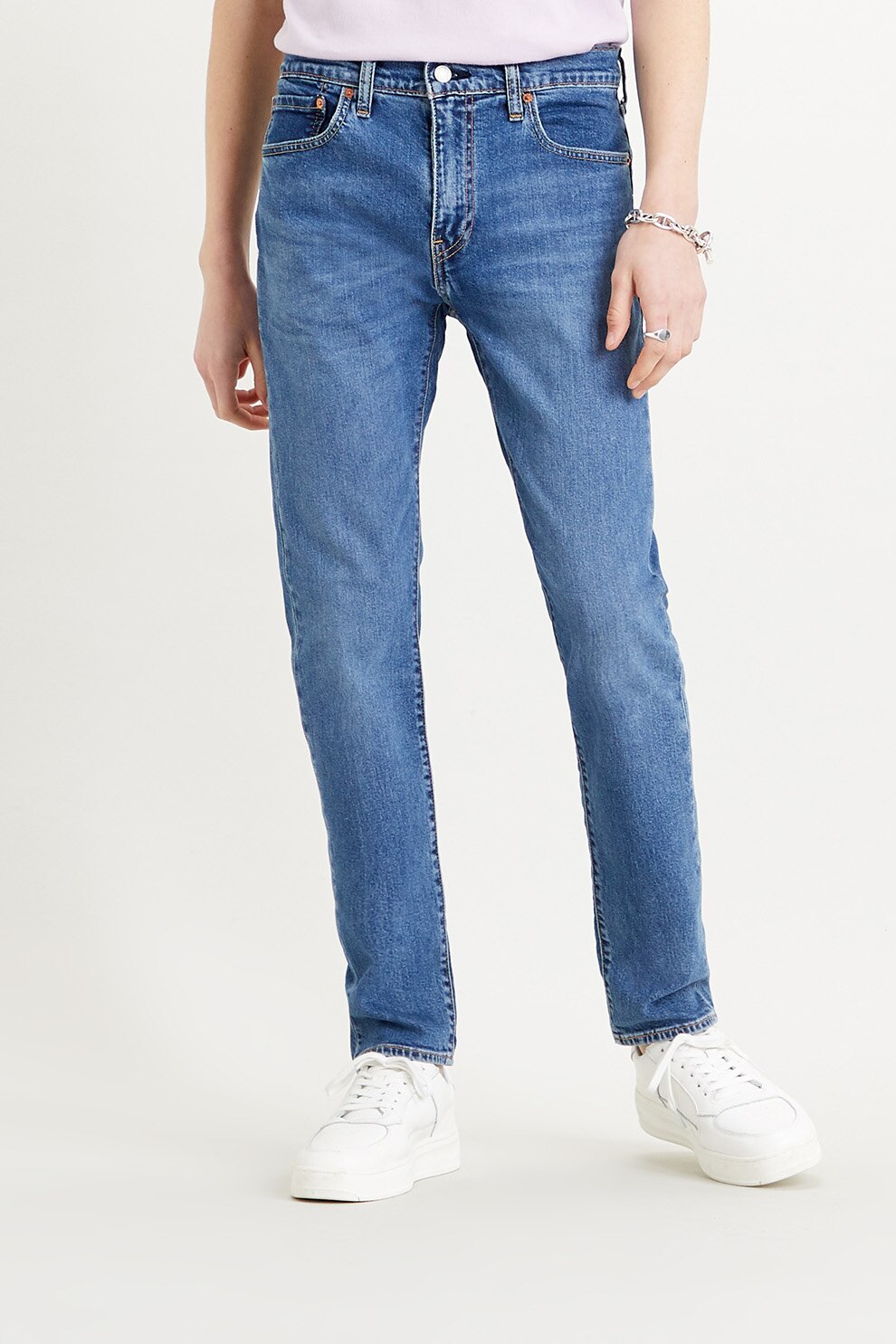Levi's, Blugi slim fit din amestec de lyocell cu 5 buzunare, Albastru royal, W33-L32