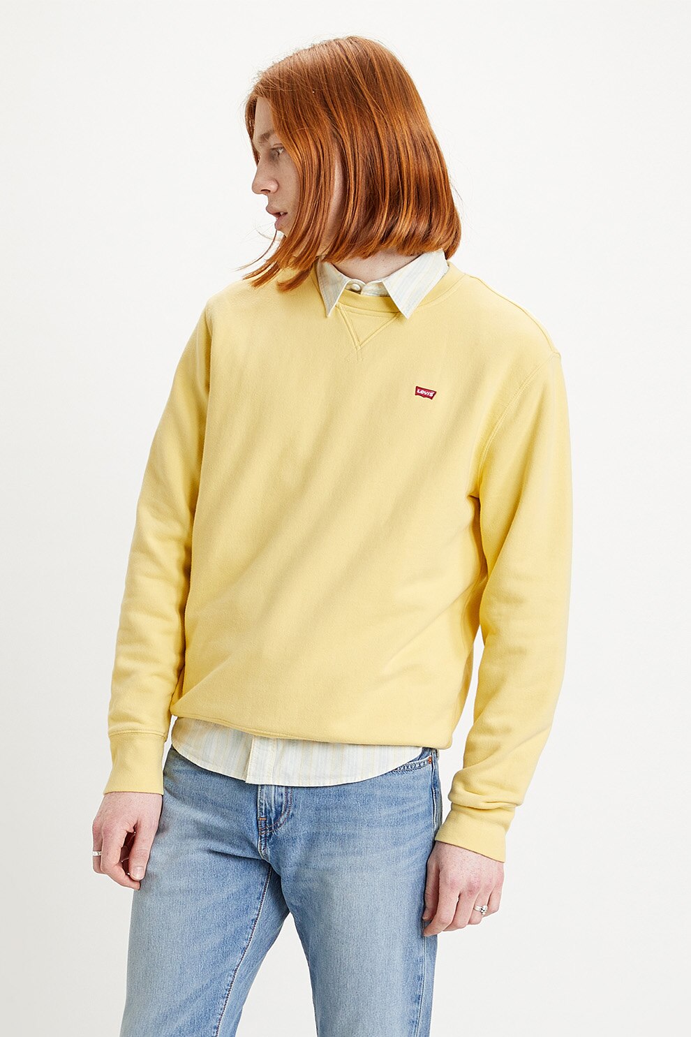 Levi's, Bluza sport cu detaliu logo, Galben, 2XL