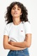 Levi's, Тениска с овално деколте и бродирано лого на гърдите, Бял/Червен, S