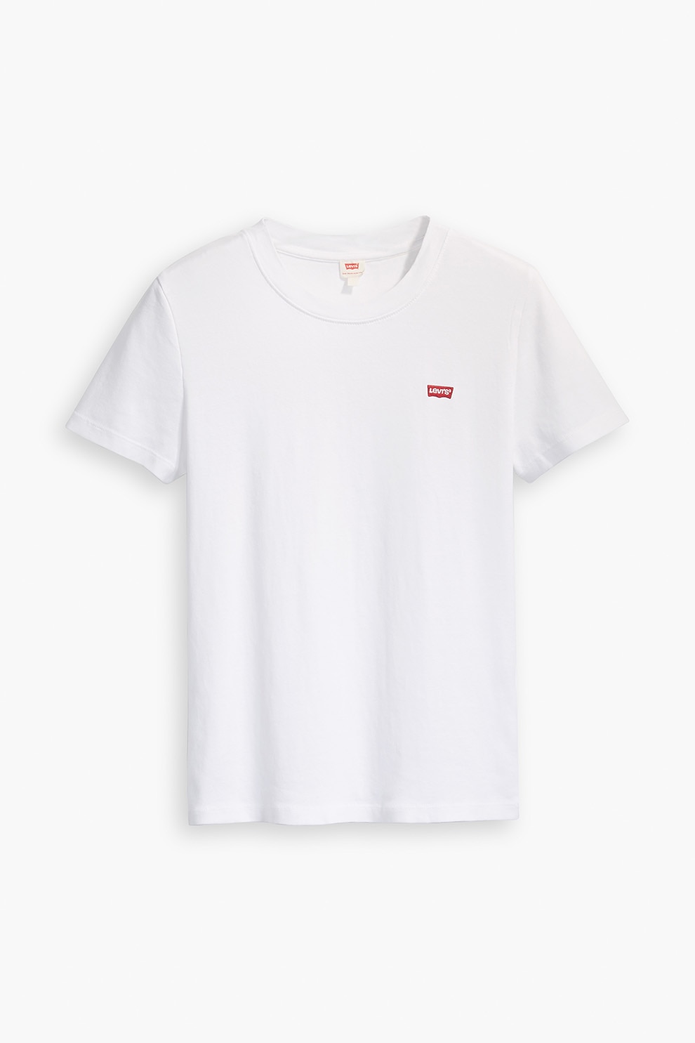Levis Тениска с овално деколте и бродирано лого на гърдите Бял 
