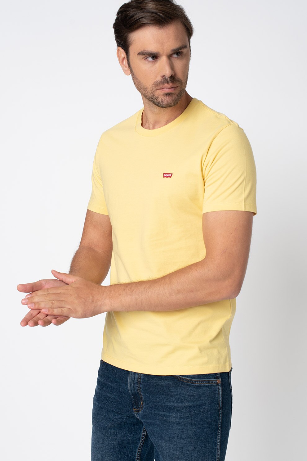 Levi's, Tricou din bumbac cu logo, Galben