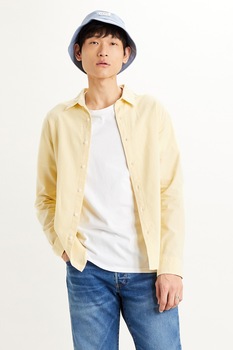 Levi's, Camasa slim fit din bumbac, Galben pai, 2XL Levi's, Camasa slim fit din bumbac, Galben pai, 2XL