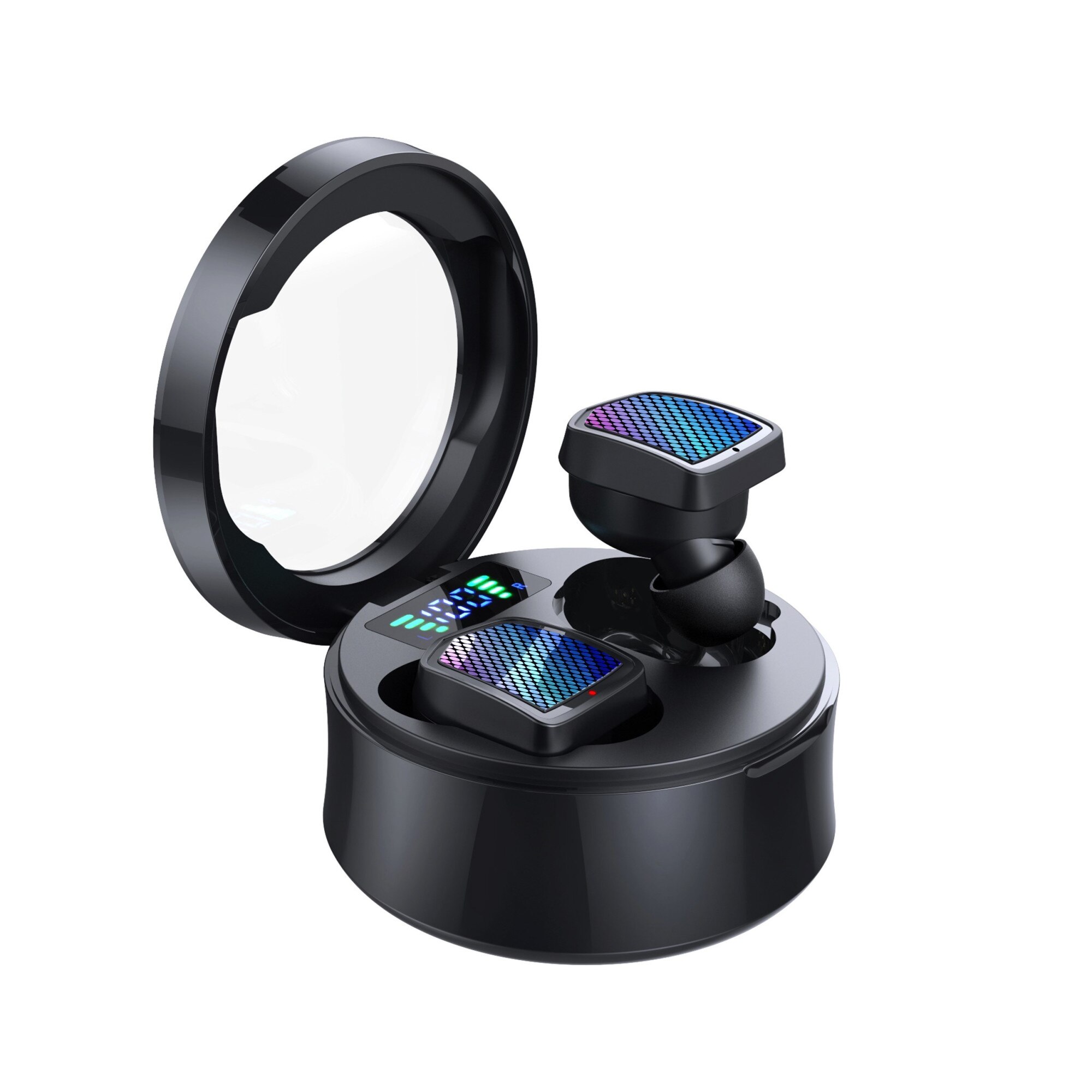 Casti Smart Techstar® TWS S30, Wireless, Bluetooth V5.0, IPX6, HD Audio, Touch, iOS, Android, Type-C, Negru