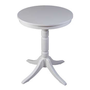 Masa alba cu blat rotund pentru Bucatarie, 60cm diametrul, inaltime 76 cm Masa alba cu blat rotund pentru Bucatarie, 60cm diametrul, inaltime 76 cm