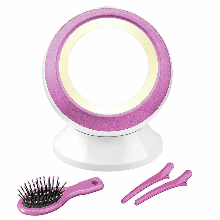 Oglinda cosmetica cu iluminare pentru machiaj BaByliss soft surround lighting 3X