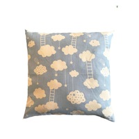 Fata de perna, albastra cu norisori, 40x40cm