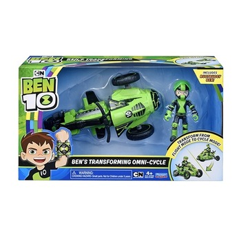 Figurina Ben 10 cu vehicul extraterestru - Ben's Transforming Omni-Cycle Figurina Ben 10 cu vehicul extraterestru - Ben's Transforming Omni-Cycle