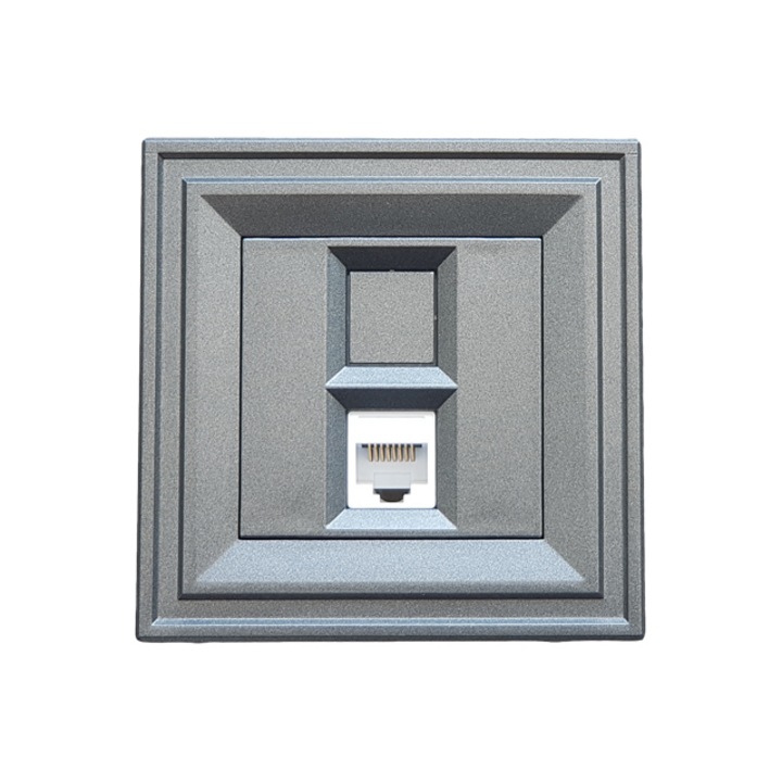Компютърна розетка LB Light Classic, Cat.6, RJ45, Черен Графит