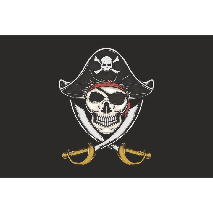 Steag Pirati sabie, IMPRIMAT, Metropolis 135x90 cm