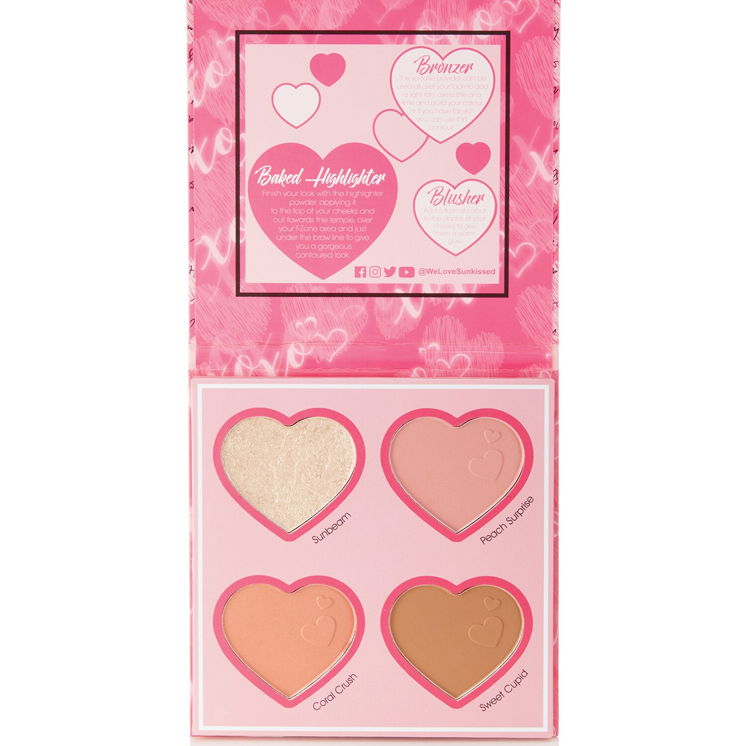 Paleta fard de obraz, Sunkissed, Cupid Match, 4 culori