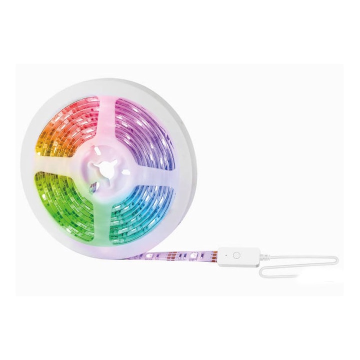 Banda LED RGB inteligenta NiteBird SL2, Wireless, senzor muzica, 16W, 5V, IP65, 5m, compatibil Alexa si Google Assistant, Android/iOS