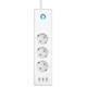 Prelungitor inteligent Gosund P1, Wireless, 3 prize, 3xUSB, 15W, 3A, intrerupator, 1.5 m, compatibil Alexa si Google Assistant, Android/iOS