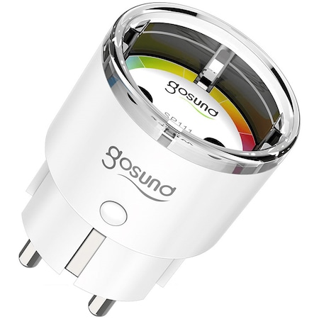 Priza inteligenta Gosund SP111, Wireless, 15A, monitorizare consum, protectie copii, compatibil Alexa si Google Assistant, Android/iOS