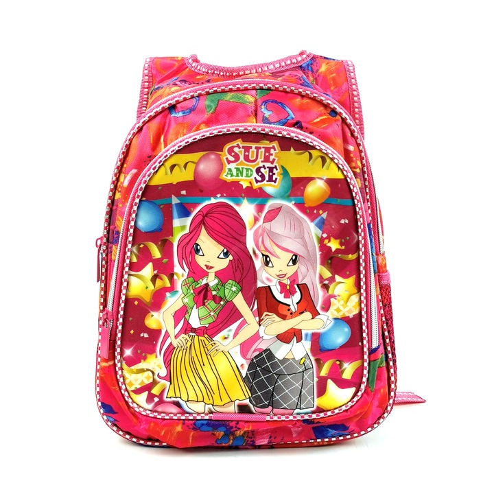 Rucsac pentru gradinita, Atlas, Winx, Poliester, 25 x 15 x 35 cm, Multicolor