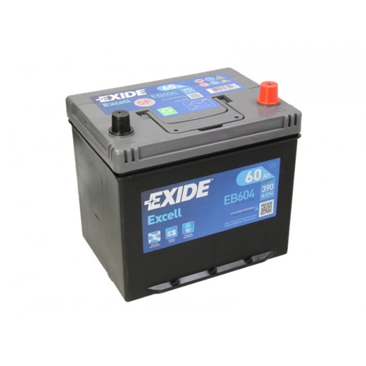 Акумулатор EXIDE Excell, 60AH/390A , EB604